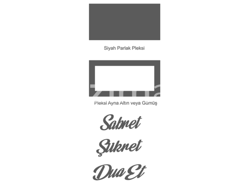 Sabret Şükret Dua Et Duvar Dekoru