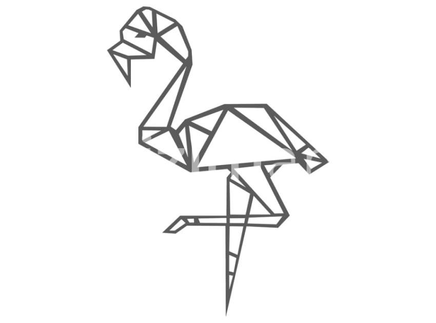 141-Geometrik-Flamingo